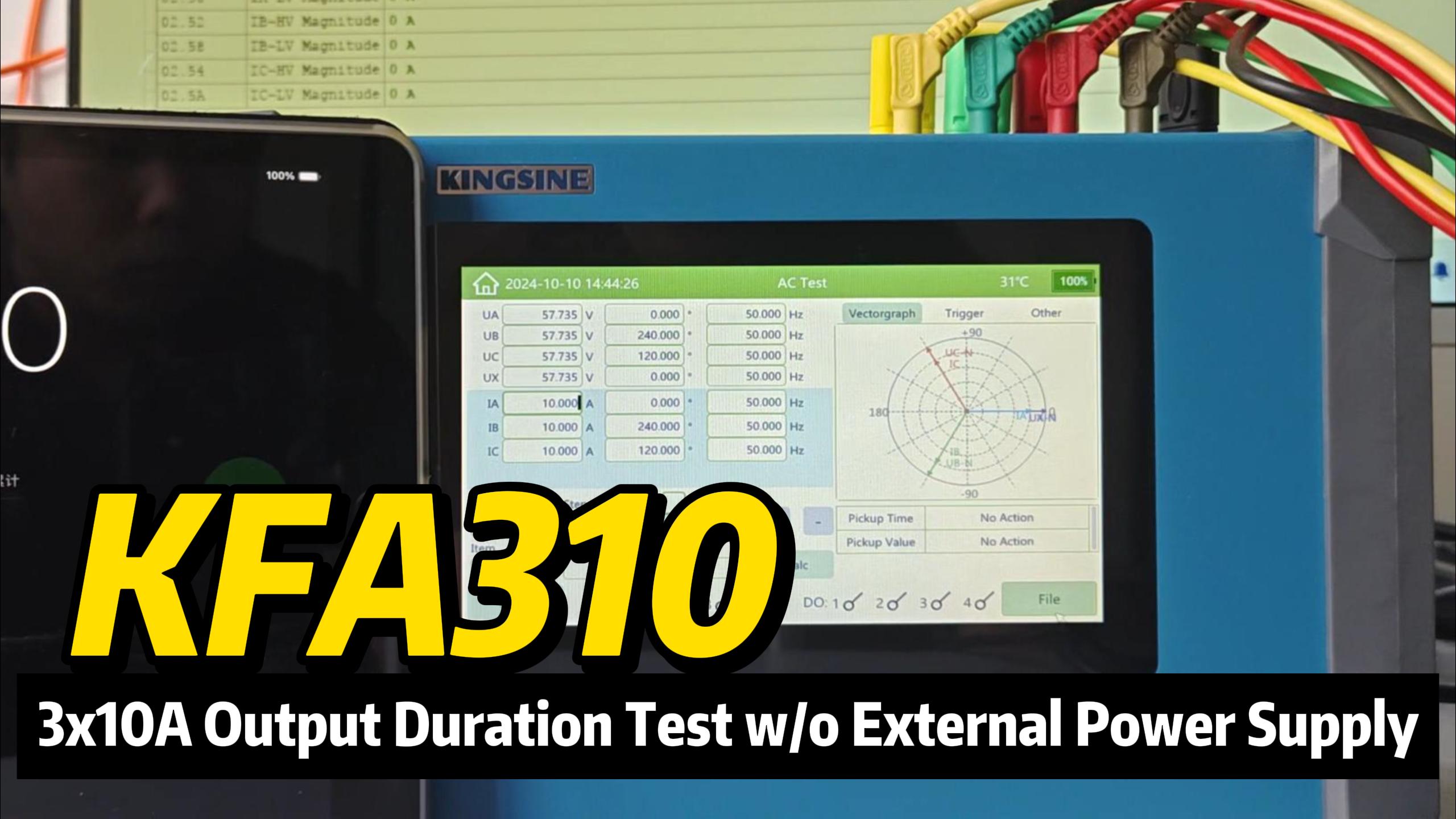 KFA310: 3x10A Output Duration Test w/o External Power Supply