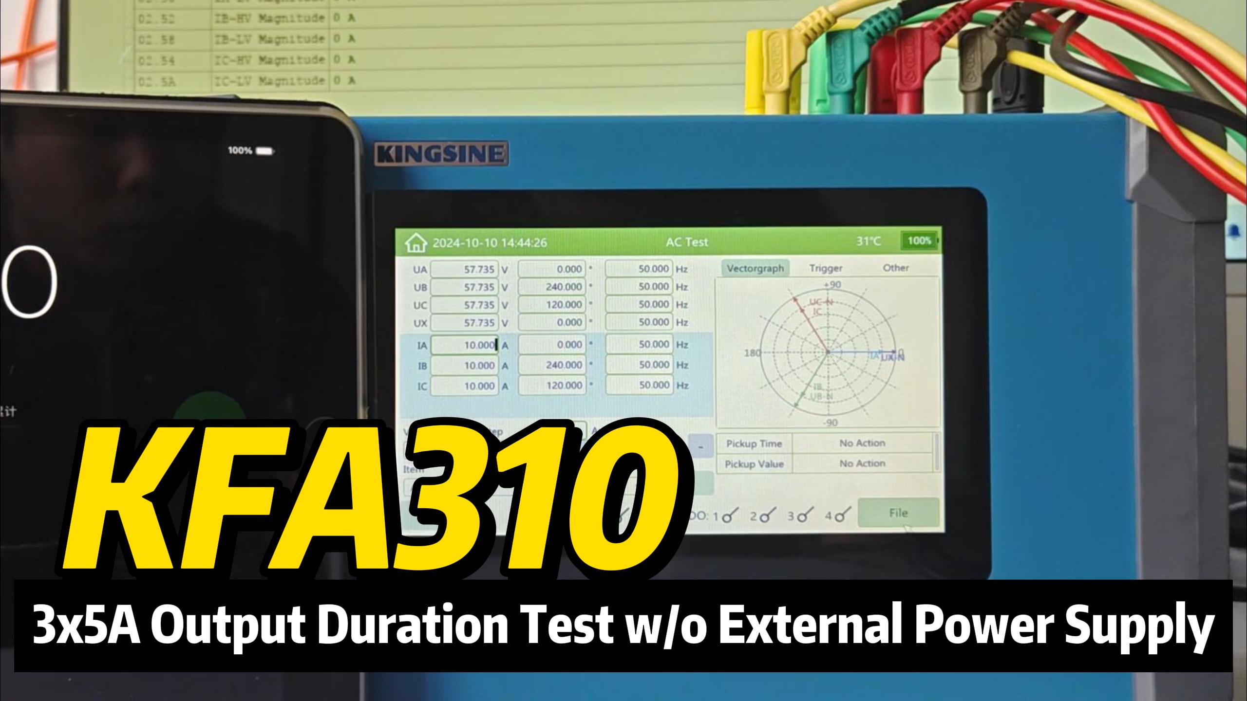 KFA310: 3x5A Output Duration Test w/o External Power Supply